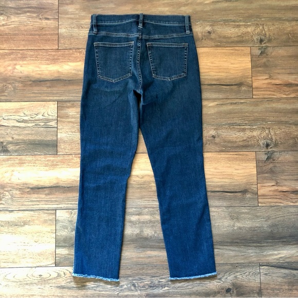 J.Crew Raw Cuff Jeans 26 EUC Vintage Style Straight Blue Denim - Picture 7 of 9